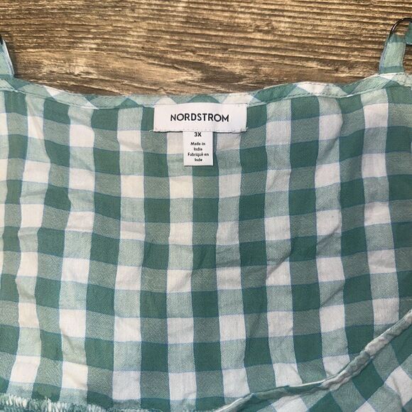 Nordstrom Green Gingham Tie Back Ankle Jumpsuit SZ 3XL. NWT. 6 - Picture 8 of 10